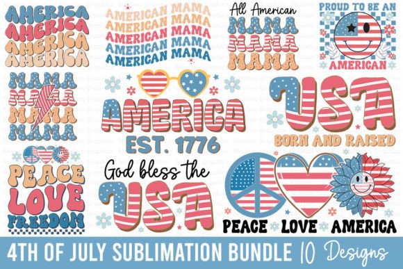 4th of July Quotes Retro SVG Bundle