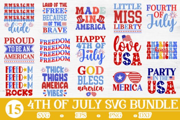 4th of July Retro SVG Bundle Vol-2