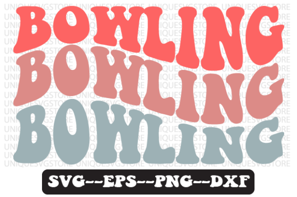 Bowling Wavy Retro Svg Design Review