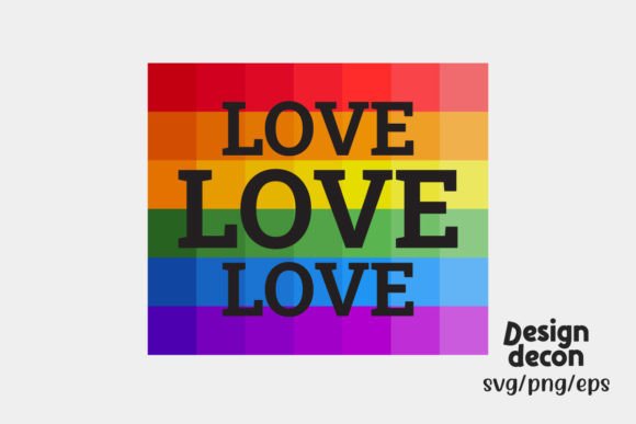 LGBTQ Pride Month Love Retro SVG Design