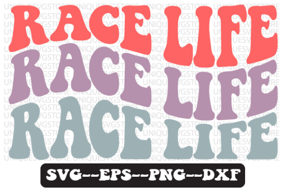 Race Life Groovy Retro Svg Design Review