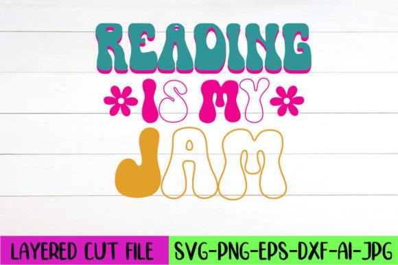 Reading Is My Jam Retro SVG Design Review